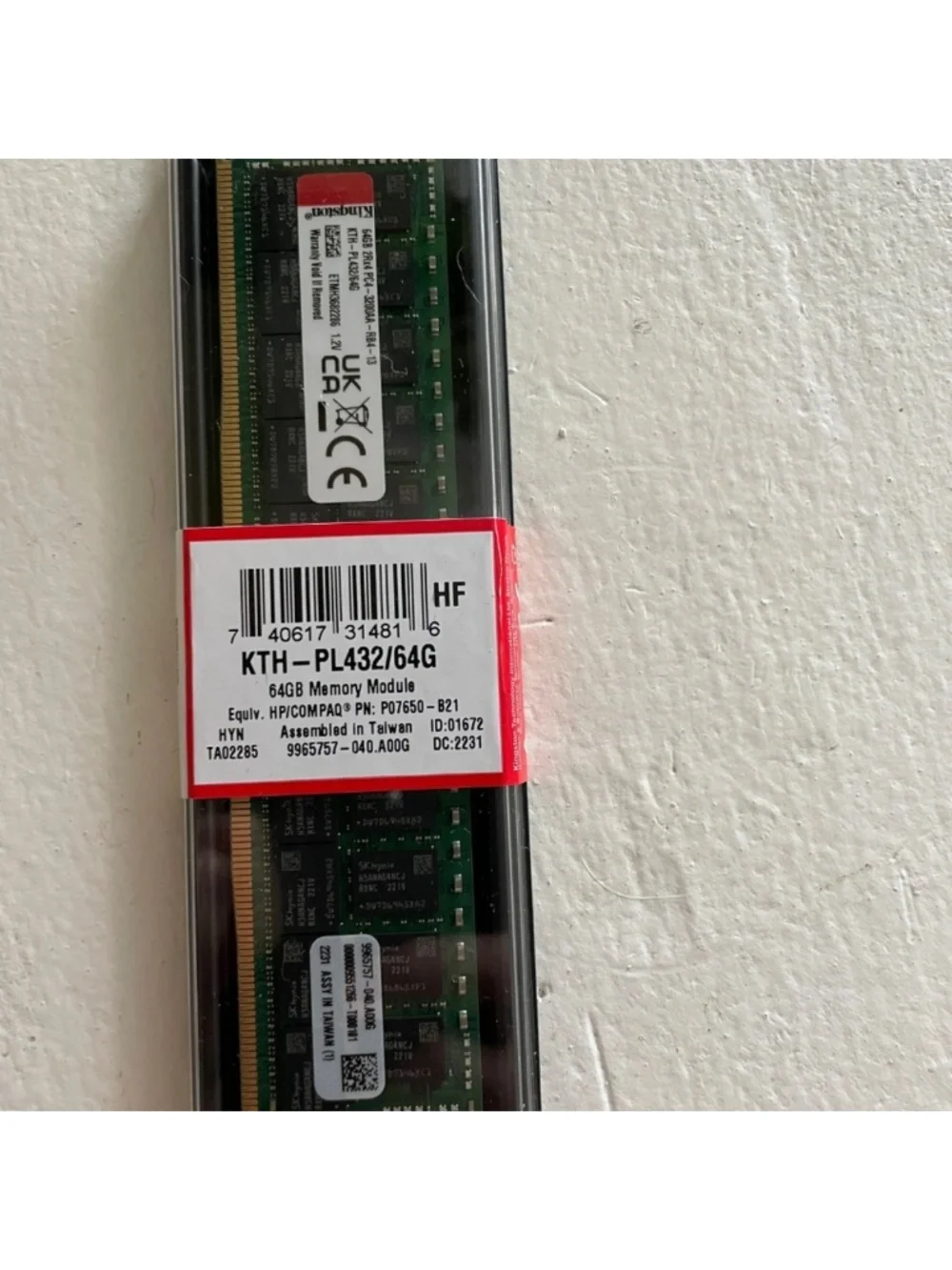New kingston KTH-PL432/64GB ram
